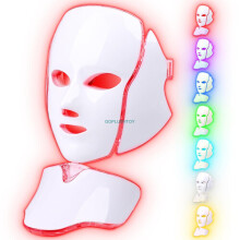 7 LED Face Mask Neck Rejuvenation Therapy Wrinkles Anti aging Light Therapy Face Care