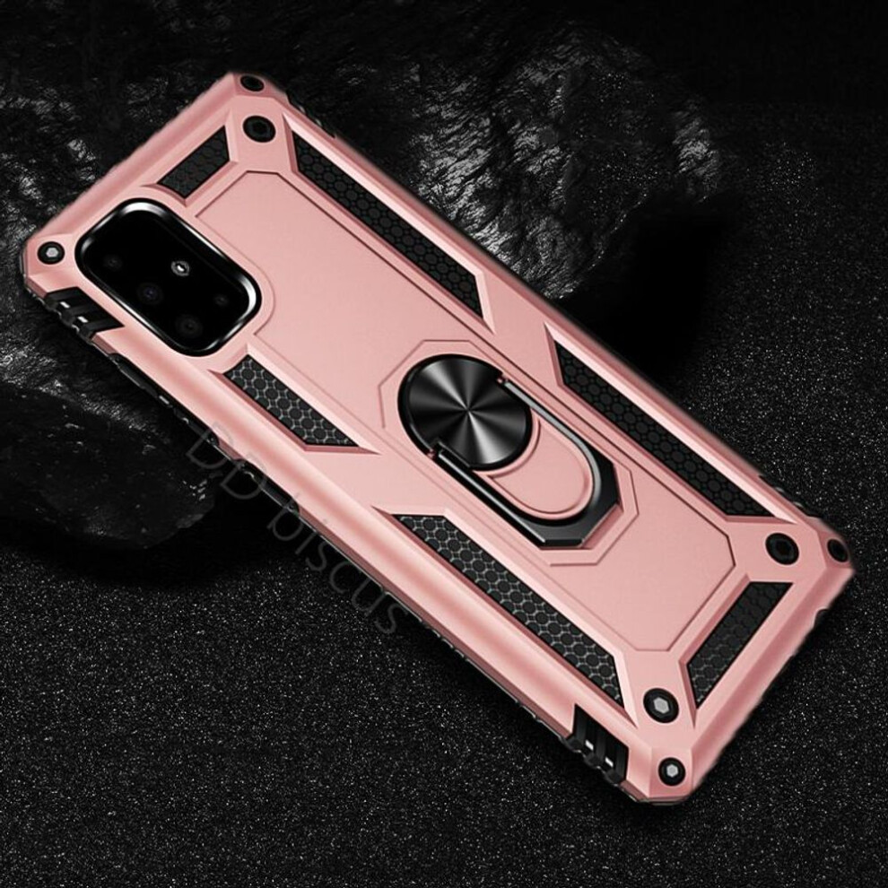 (Rose Huawei P30 Lite) Armor Shockproof Ring Case For Samsung Galaxy A12 A14 A34 A54 A51 M12 M32 A32 A13 A53 A52 S21 S20 S9 Honor 10I 8A 10 Lite Gold 5478183591342