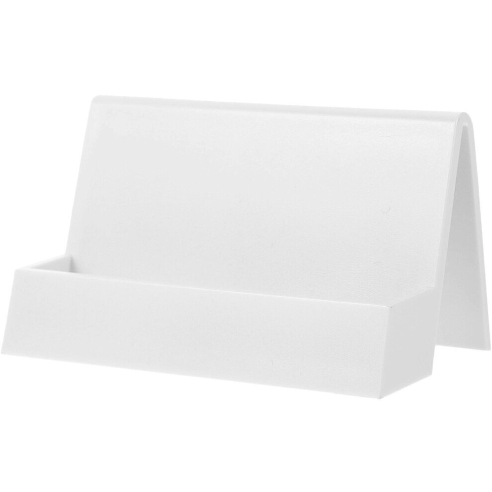 Kricely (White, One Size) Business Card Holder For Desk Office Name Card Holder Display Organizer