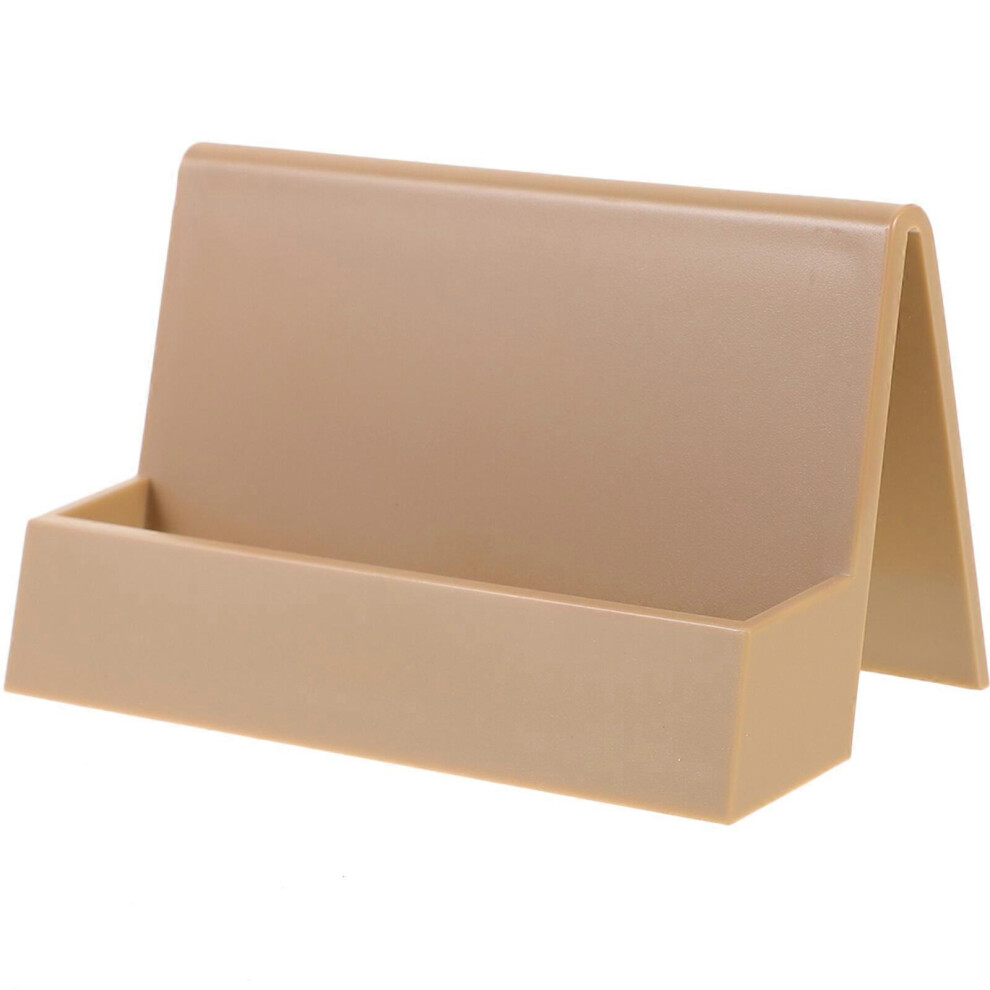 Kricely (Khaki, One Size) Business Card Holder For Desk Office Name Card Holder Display Organizer