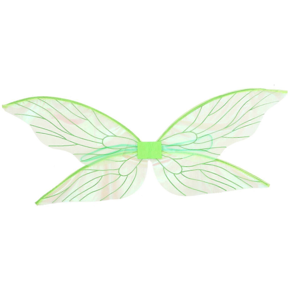 Kricely (Light One Size) Masquerade Party Fairy Costume Wing Fairy Wing Halloween Cosplay Prop For Women Girls Green