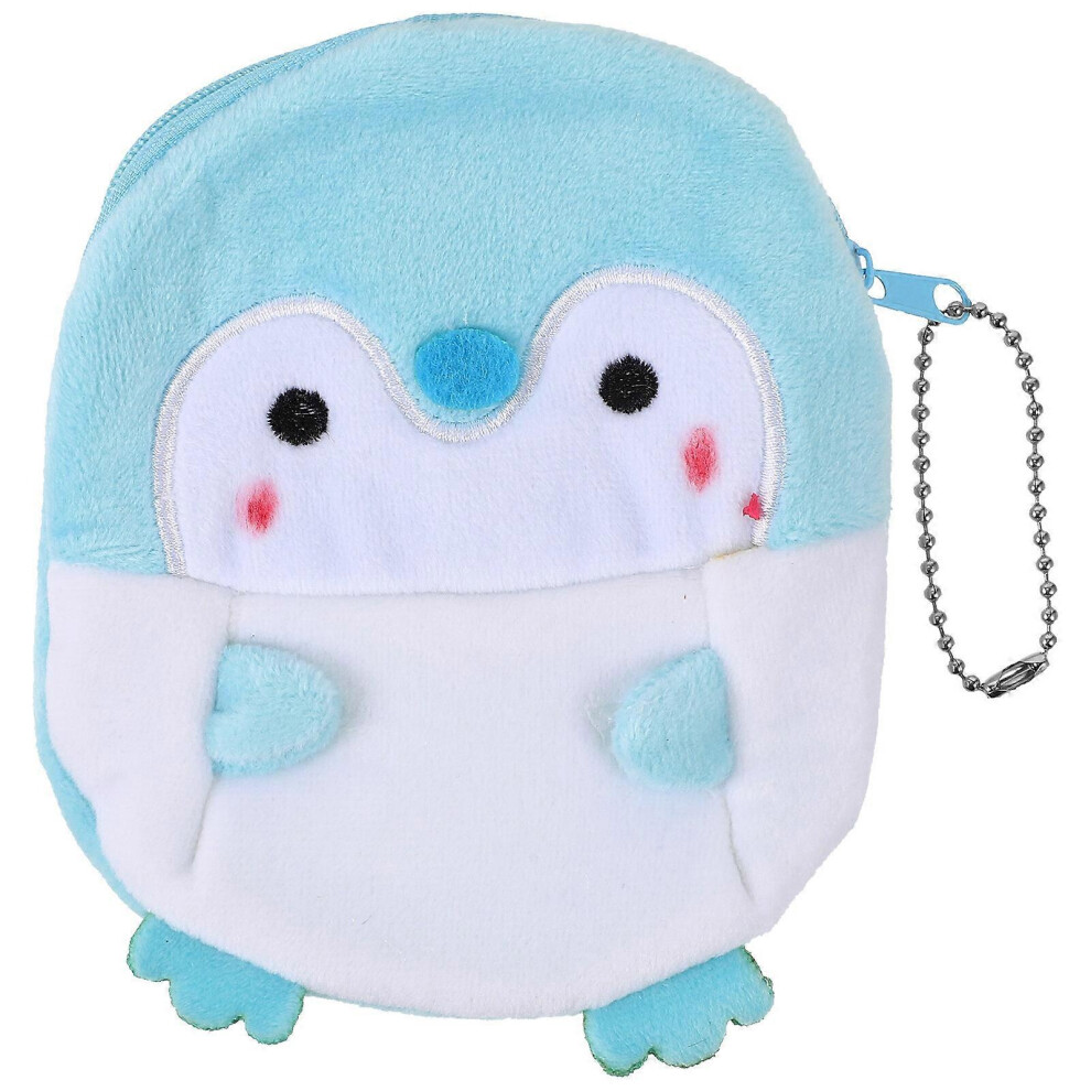 Kricely (, One Size) Plush Penguin Purse Cute Coin Purse Small Purse Portable Change Purse Cute Purse Blue