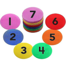 (As show, One size) 36 Pcs Carpet Spot Markers Nylon Carpet Spot Sit Markers Floor Dots Carpet Markers Circles Marker Dots With Numbers For Kindergarten Preschool Kids An