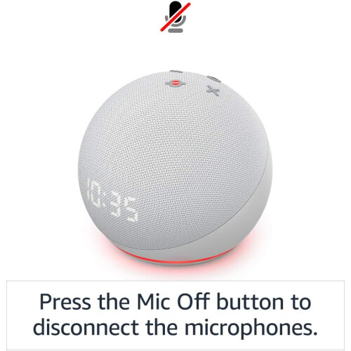 Amazon Amazon Echo Dot 4th Gen Smart Speaker with Clock & Alexa - White 1