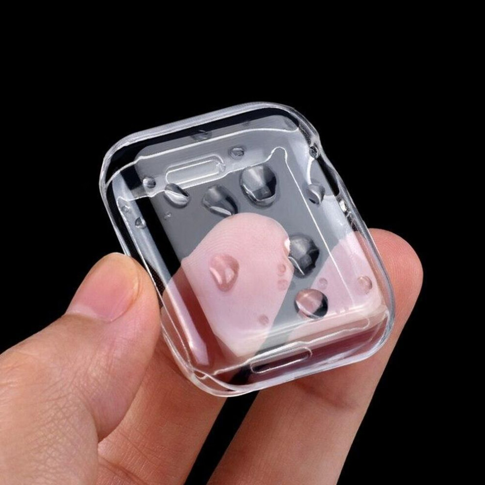 (transparent, Series 7 41MM) 360 Cover For Apple Watch Case 7 6 Se 5 4 3 2 41mm 45mm 42mm 38mm Soft Clear Tpu Screen Protector For Iwatch 7 6 5 4 3 44mm 40mm