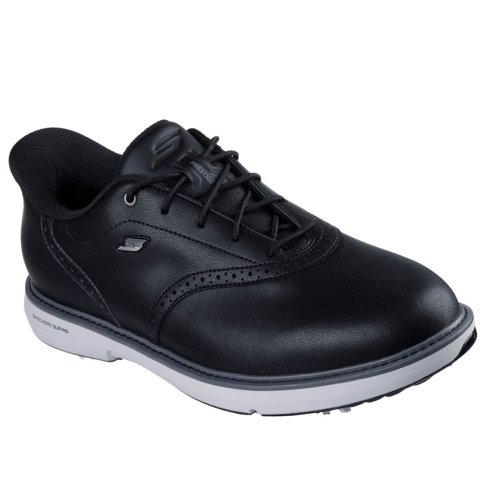 (UK 8, Black) Skechers Mens 2025 Slip-ins GO GOLF Prestige Leather Waterproof Golf Shoes