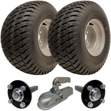 Kit remolque ATV 750kg, buje ruedas y mangueta + enganche