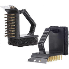 Cleaning Brush Barbecue,Bbq Brush,Bbq Cleaning Brush,Multi-Functional Cleaning Brush,Bbq Cleaning Kit,3 In 1 Barbecue Grill Cleaning Brushes,Copper Wi