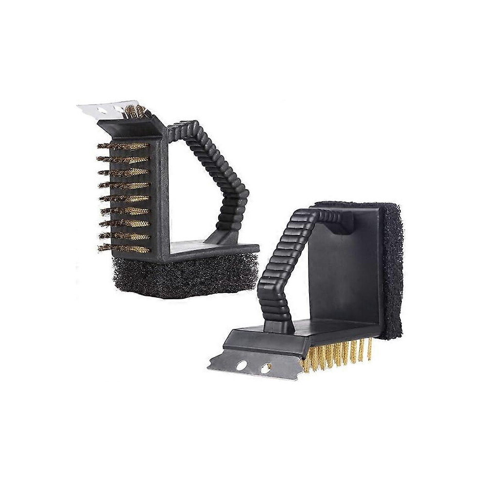 Cleaning Brush Barbecue,Bbq Brush,Bbq Cleaning Brush,Multi-Functional Cleaning Brush,Bbq Cleaning Kit,3 In 1 Barbecue Grill Cleaning Brushes,Copper Wi