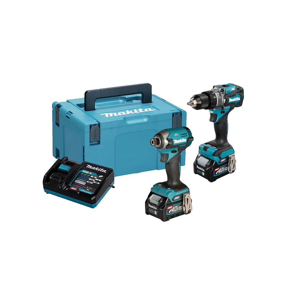Makita DK0176G205 40V Max Impact Driver & Combi Drill Set 40V 2 x 2.5Ah Li-ion