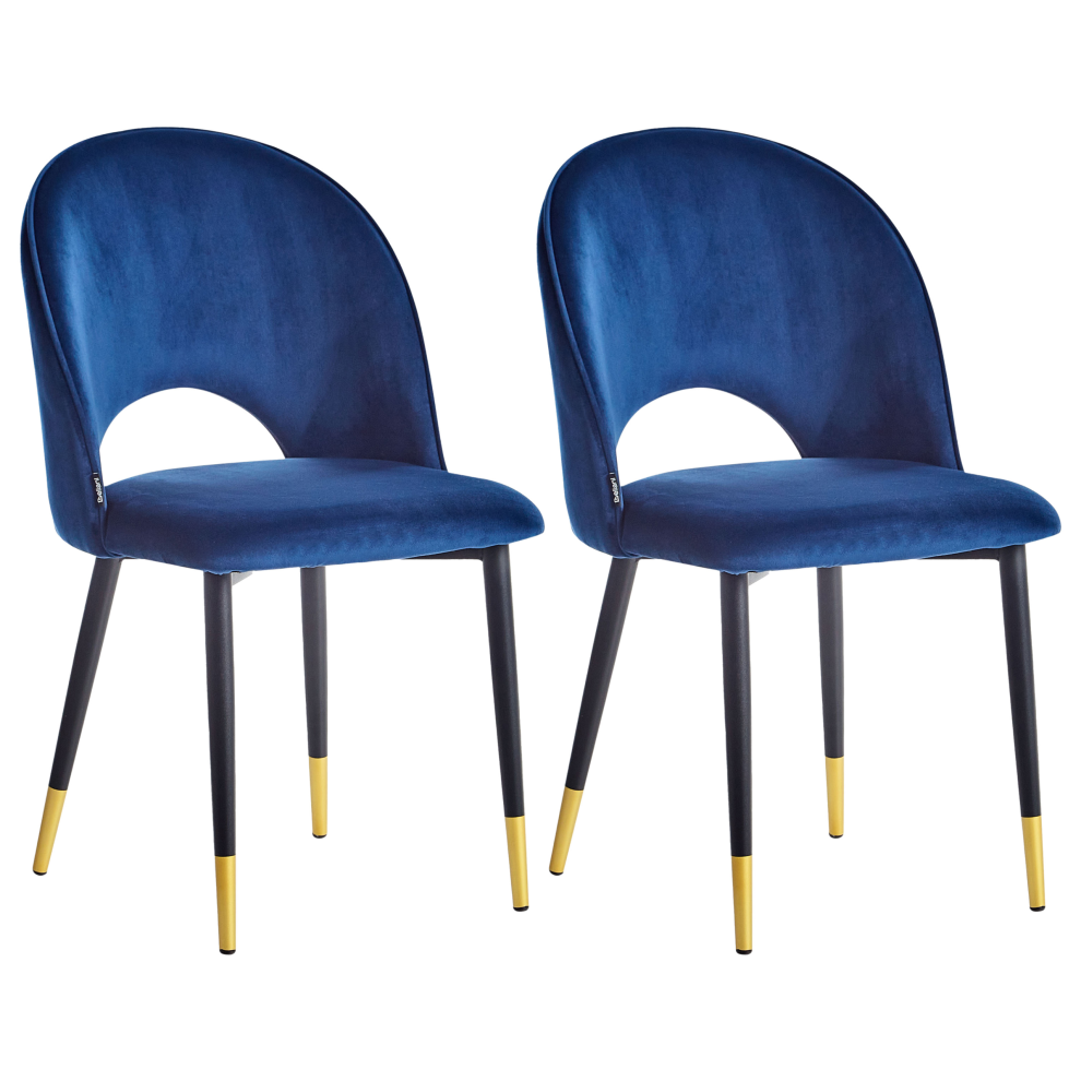 Set of 2 Dining Chairs MAGALIA Blue