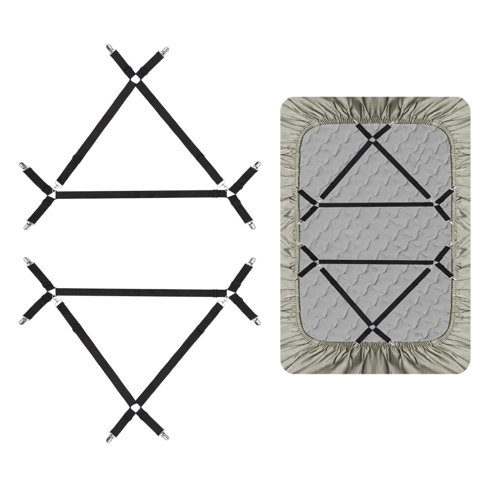 QoeCycth Sangles de support de drap de lit Clip de drap de lit Drap de lit réglable