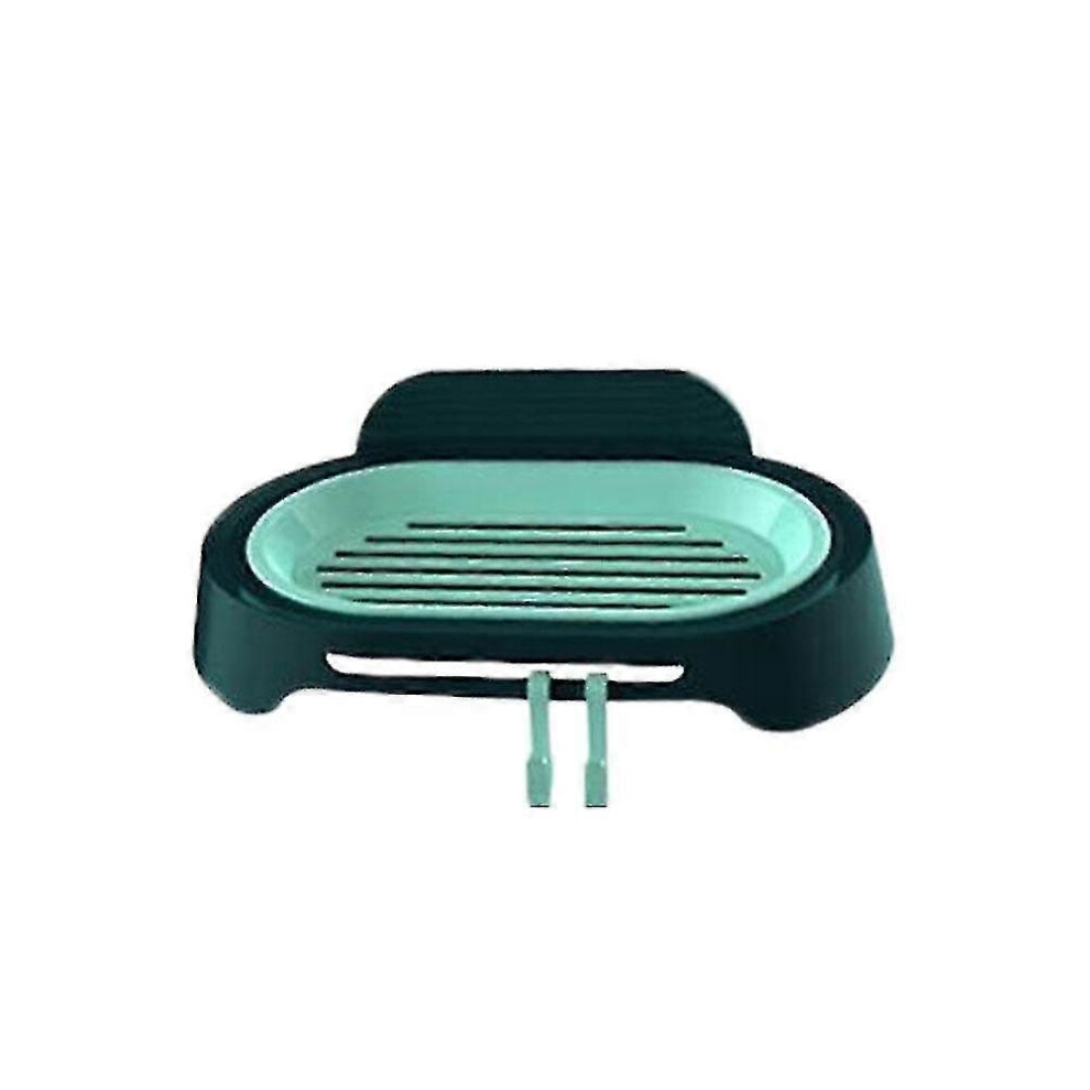 Perforation Free Soap Holder Soap Tray Suction Wall Soap Holder Drain Soap BoxGray, Green2Pcs-image-OPC-PG5Q7CW-NEW