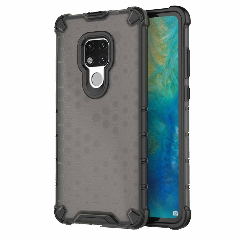 (Black) Honeycomb Shockproof Pc Tpu Case For Huawei Mate 20 Black