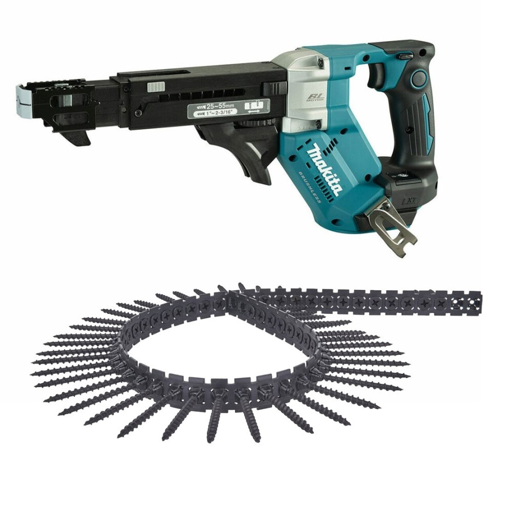 Makita DFR551Z LXT 18v Brushless Auto Feed Screwdriver Bare + 1000 Screws