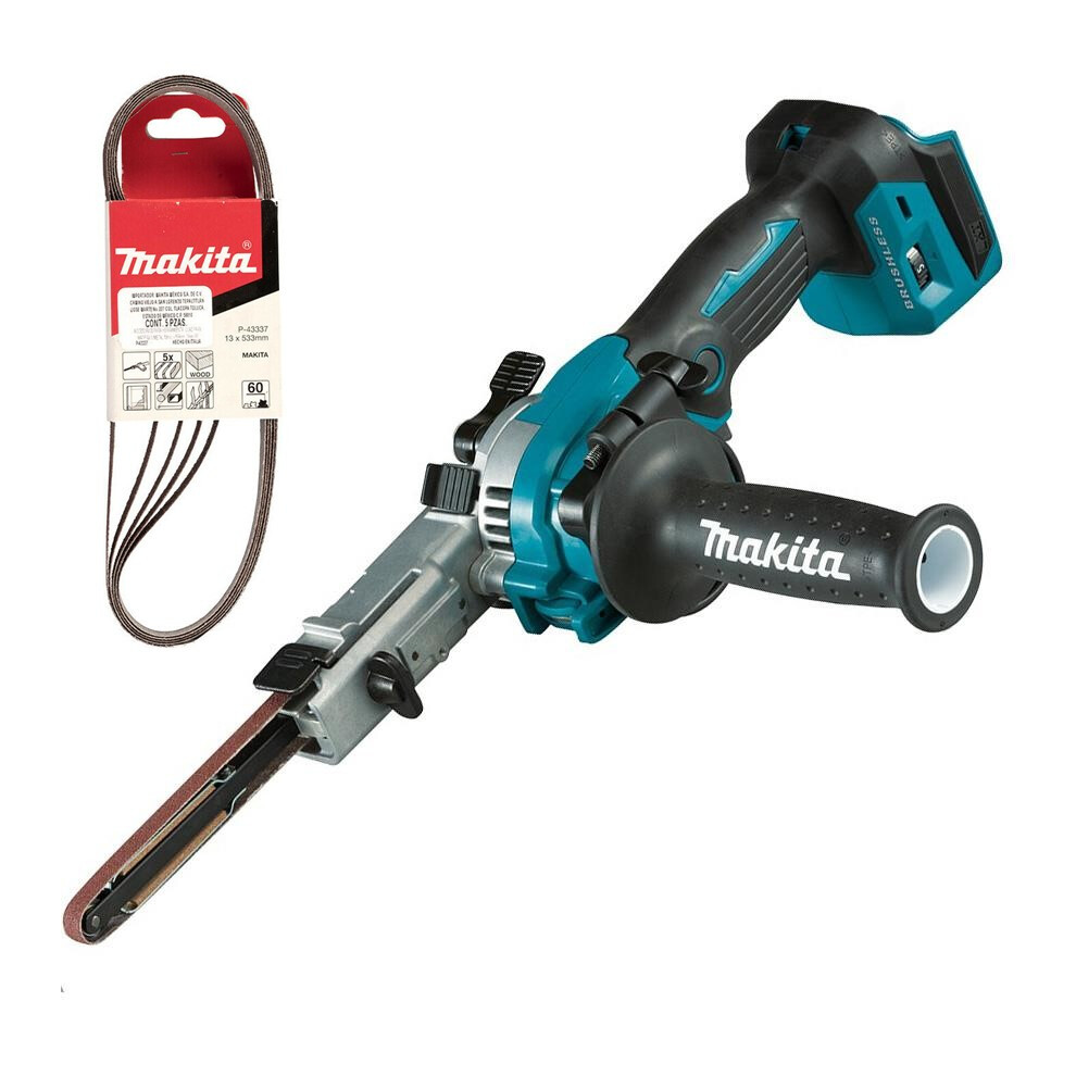 Makita DBS180Z 18v LXT Cordless Brushless Belt Sander Power File Bare + 5 Belts
