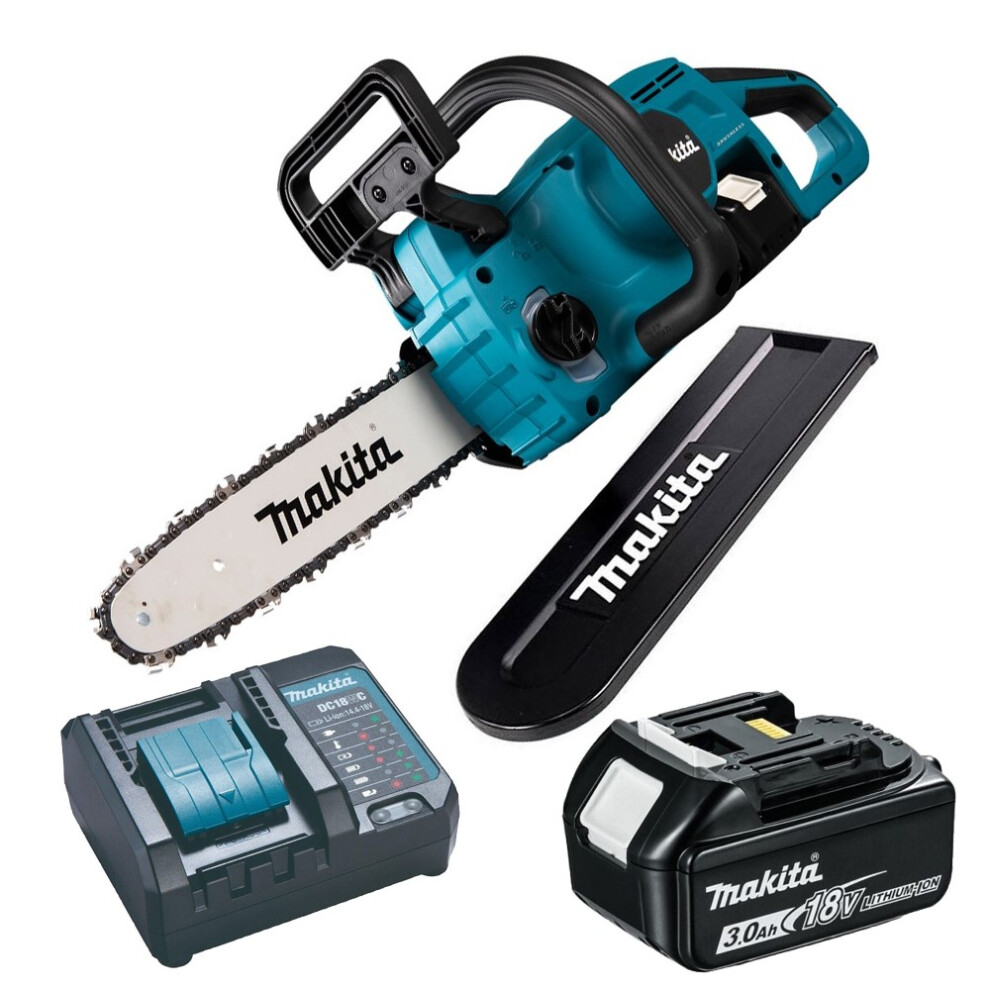 Makita DUC307ZX2 18v LXT Cordless Chainsaw Brushless 300mm 12" 1x 3.0Ah Battery-image-OPC-PG5QCHQ-NEW