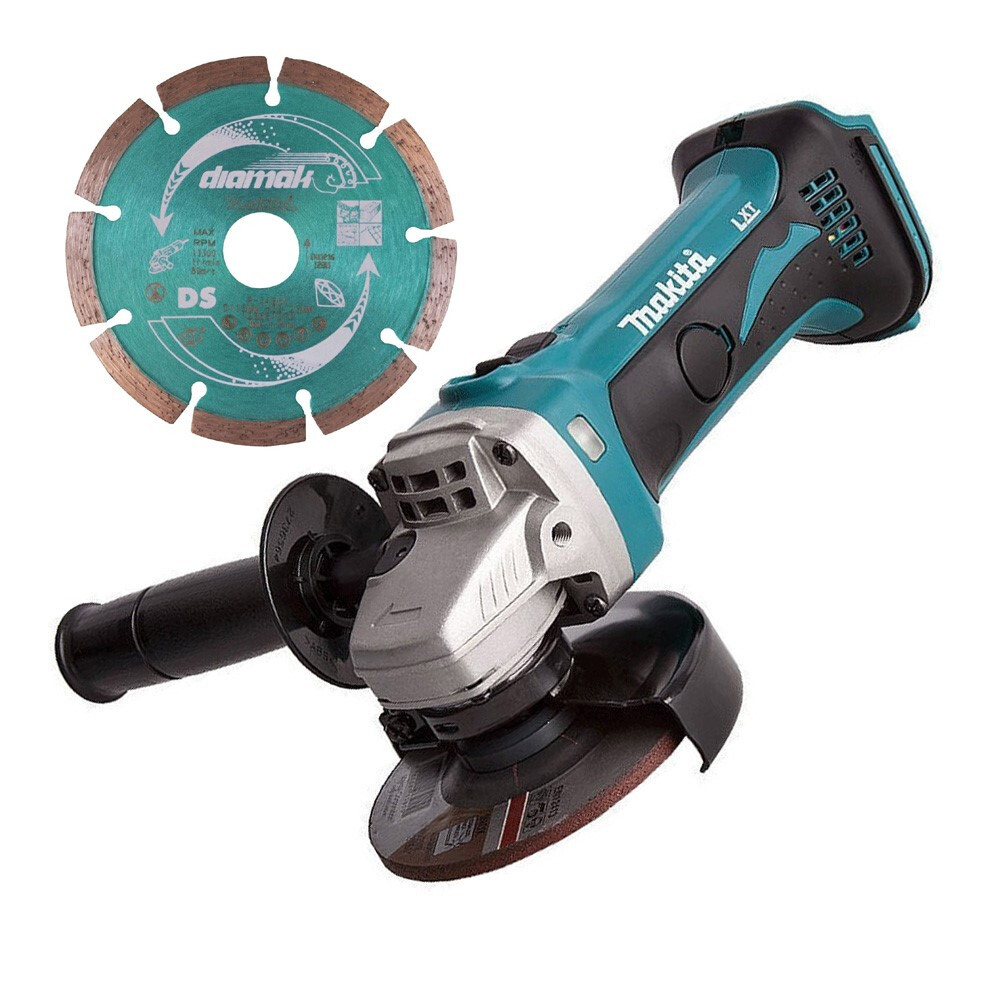 Makita DGA452Z 18v 4.5" 115mm Angle Grinder Lithium Bare Tool + Diamond Blade