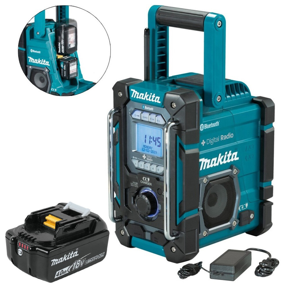 Makita DMR301 Digital DAB Built in Charger Site Radio DAB Bluetooth & 18v BL1840