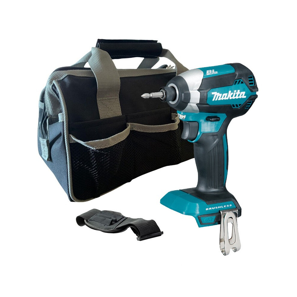 Makita DTD153Z 18V LXT Lithium Brushless Impact Driver Bare + 12" Black Tool Bag