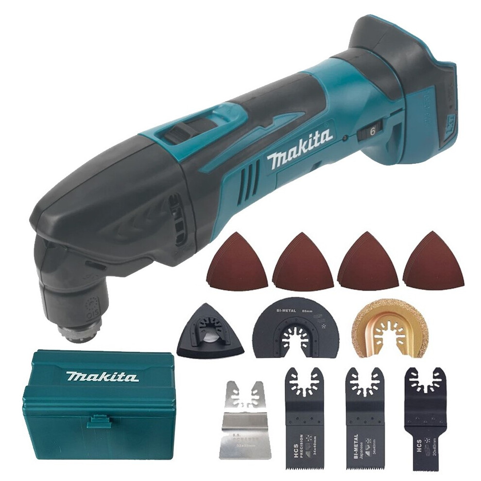 Makita DTM50Z 18v LXT Cordless Multi Tool Bare + 27pc Set Plunge Blades + Box