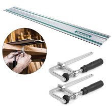 Makita Aluminum Plunge Saw Guide Rail 1.5m 1500mm 59" DSP600 + Pair T Clamps