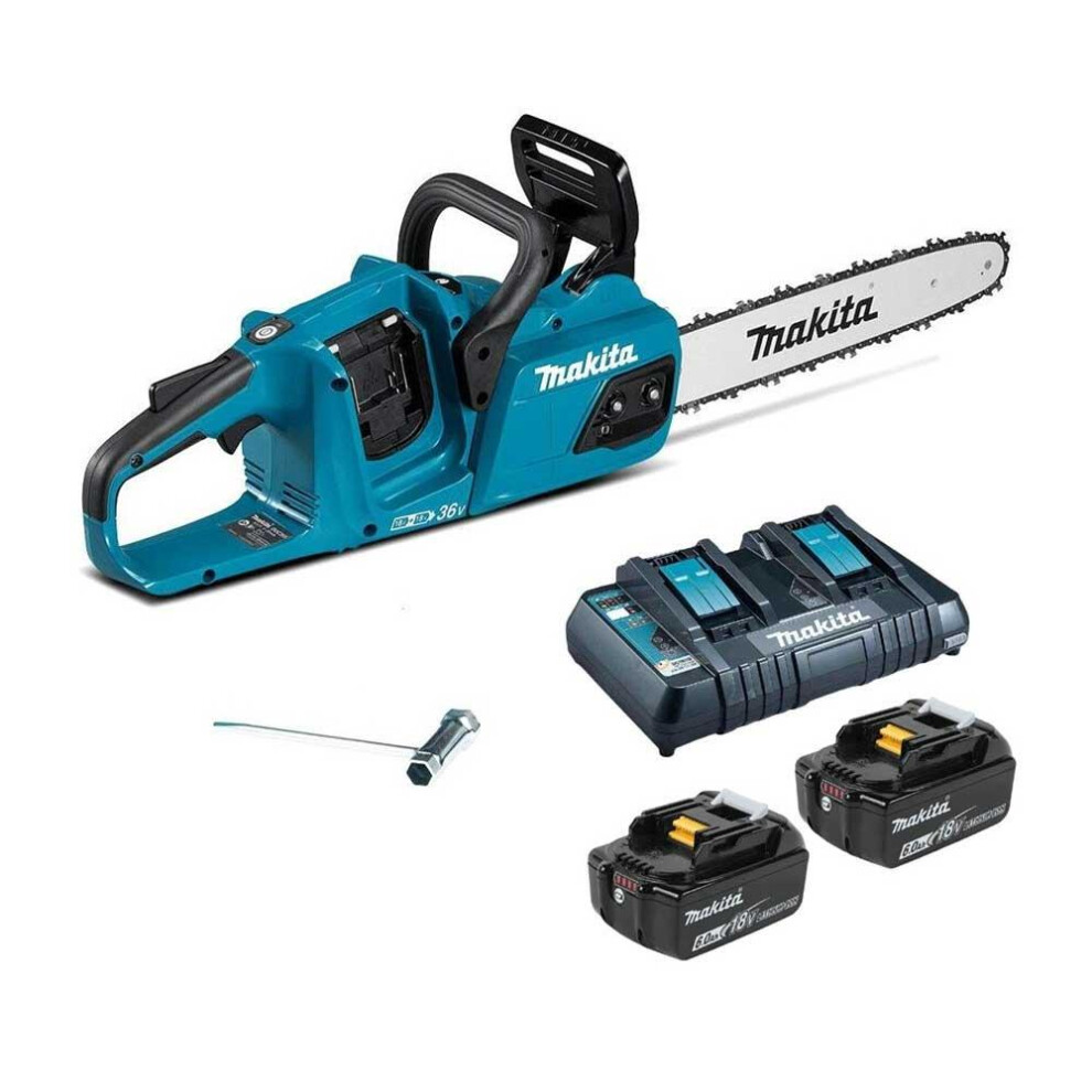 Makita DUC355 Twin 18v / 36v LXT Cordless 35cm 14" Chainsaw Lithium 2 x6.0Ah