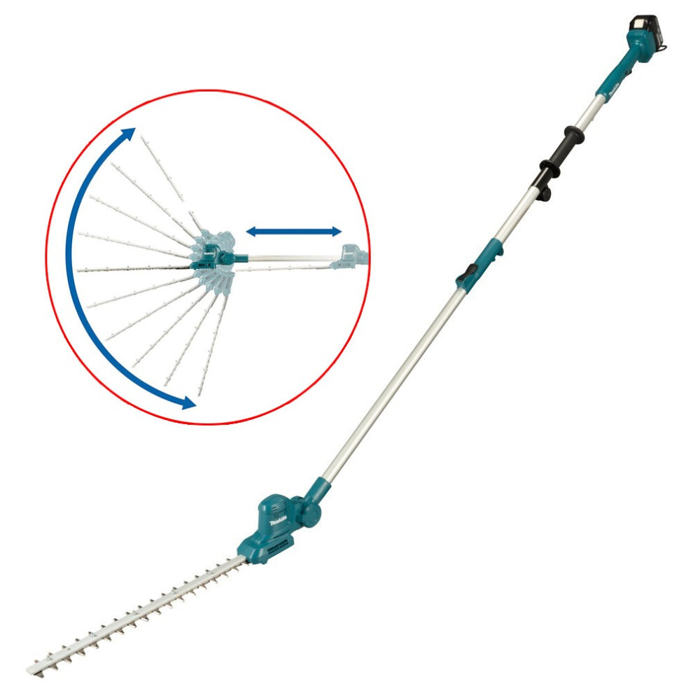 Makita DUN461WZ LXT 18v Telescopic Cordless Pole Hedge Cutter Trimmer Long Reach