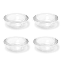 Set of 4 Clear Glass Tea Light Holders | Pack of 4 Round Tealight Candle Holders | Glass Candle Holders Votive Candle Pots
