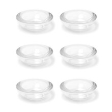 Set of 6 Clear Glass Tea Light Holders | Pack of 6 Round Tealight Candle Holders | Glass Candle Holders Votive Candle Pots