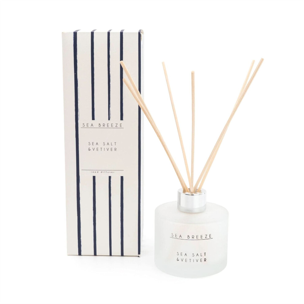 150ml Nautical Reed Diffuser | Sea Salt & Vetiver Home Fragrance Room Diffuser | Scented Oil Diffuser Diffusers For Home - Aroma Gift