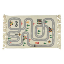 Childrens Race Track Rug | Rag Rug For Kids Racing Track Circuit Rug | Girls Boys Nursery Bedroom Floor Rug Area Rug 80 X 120cm