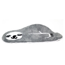 Childrens Grey Sloth Rug | Microfibre Non-slip Novelty Animal Area Rug For Kids | Sleepy Sloth Girls Boys Nursery Bedroom Floor Rug Area Rug - 76x41cm