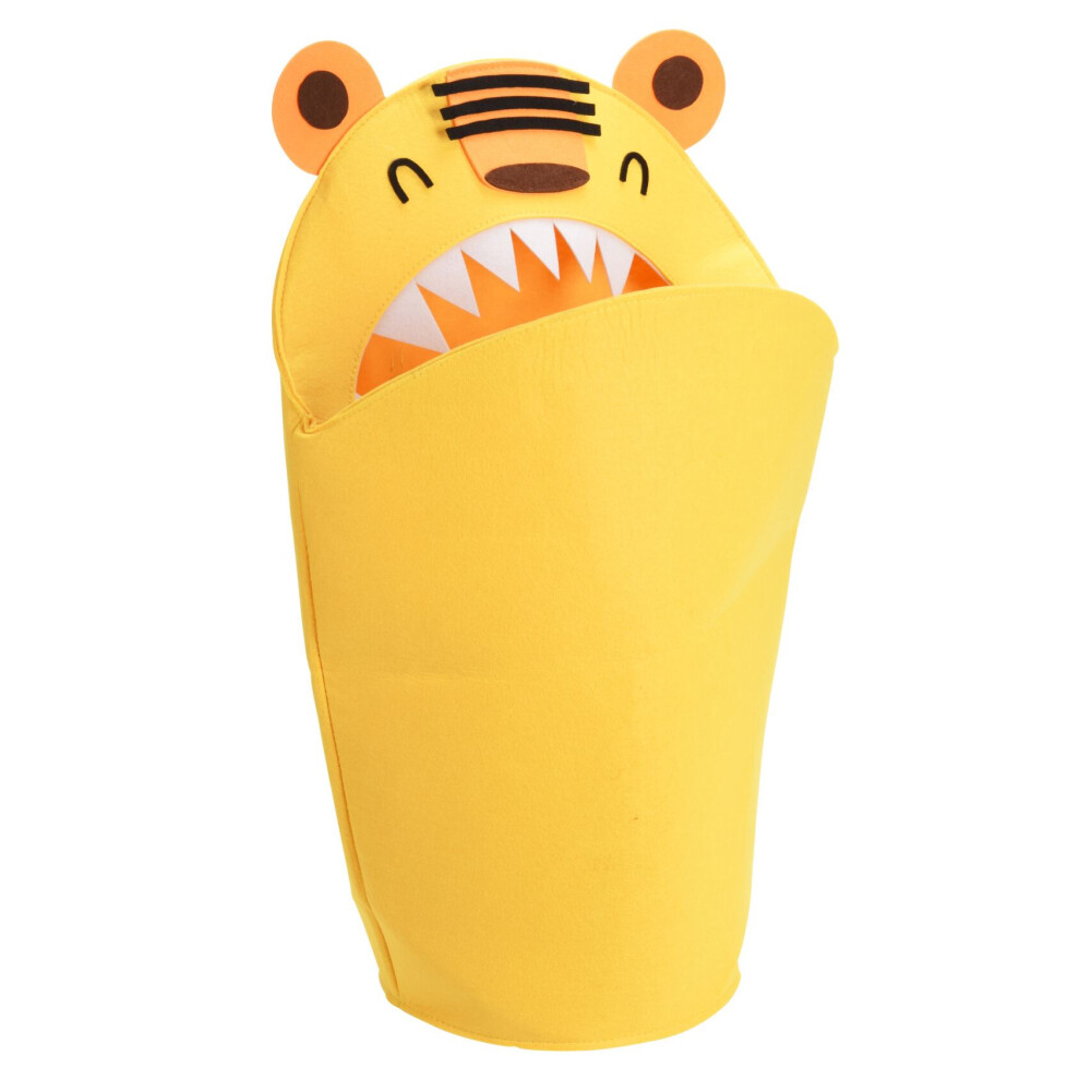 Kids Animal Shaped Storage Basket | Childrens Toy Box Laundry Bag Clothes Hamper | Toy Storage Basket Laundry Storage Bin - Tiger