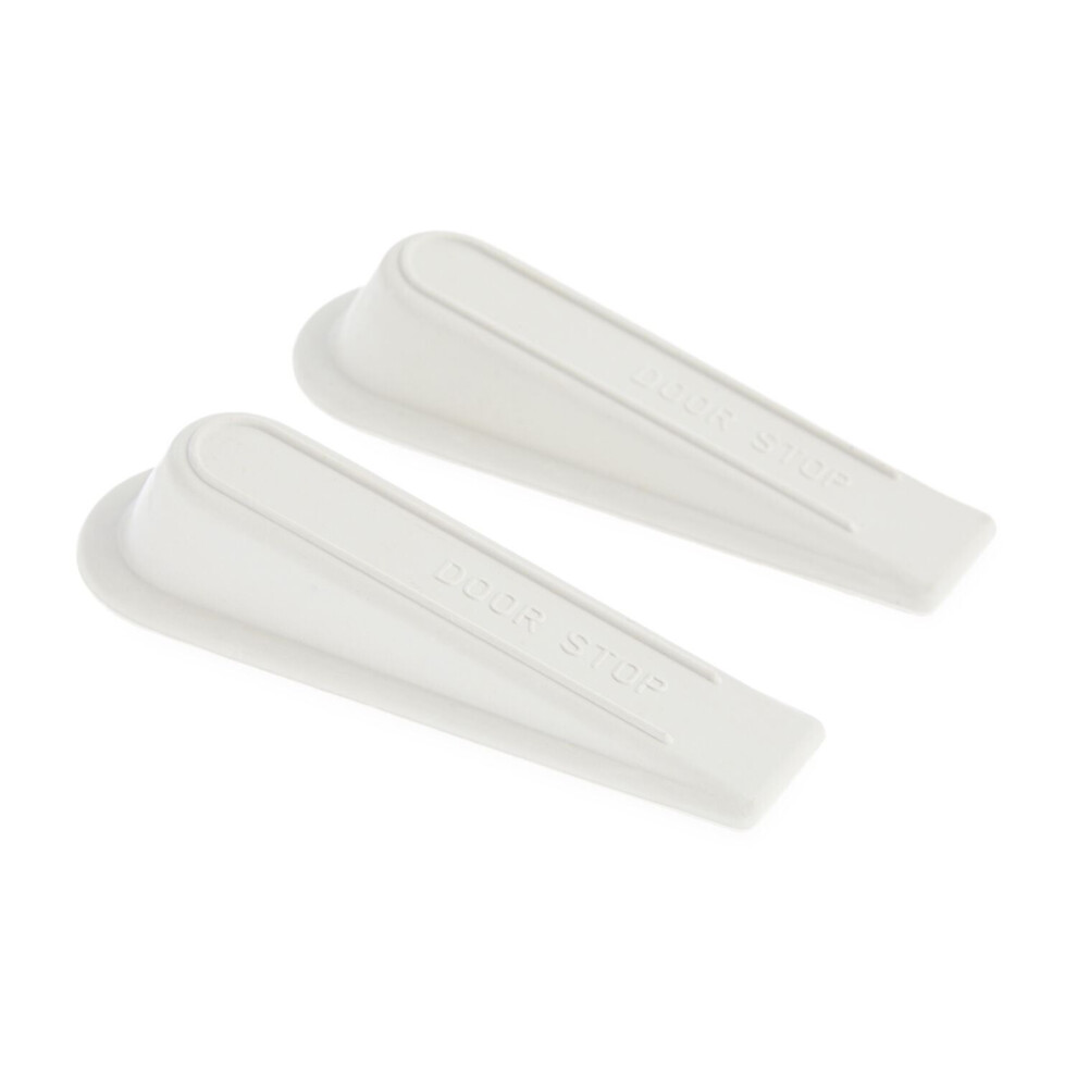 Set Of 2 Rubber Doorstop Wedges | Pack Of 2 Traditional Door Wedges Door Stopper Wedges | 2 Piece Rubber Floor Door Stop Doorstop Wedges