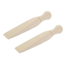 Pack Of 2 Beechwood Doorstop Wedge | Traditional Wooden Door Wedge Door Stopper Wedge | Set Of 2 Beech Wood Floor Door Stop Wood Doorstop Wedge