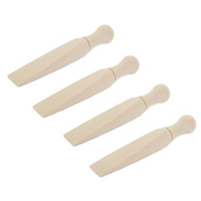 Pack Of 4 Beechwood Doorstop Wedge | Traditional Wooden Door Wedge Door Stopper Wedge | Set of 4 Beech Wood Floor Door Stop Wood Doorstop Wedge