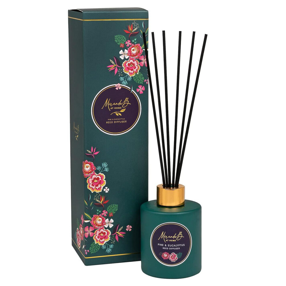 Serenity Garden Reed Diffuser with Pine & Eucalyptus Scent | 150ml Home Fragrance Reed Diffuser Set | Aroma Gift