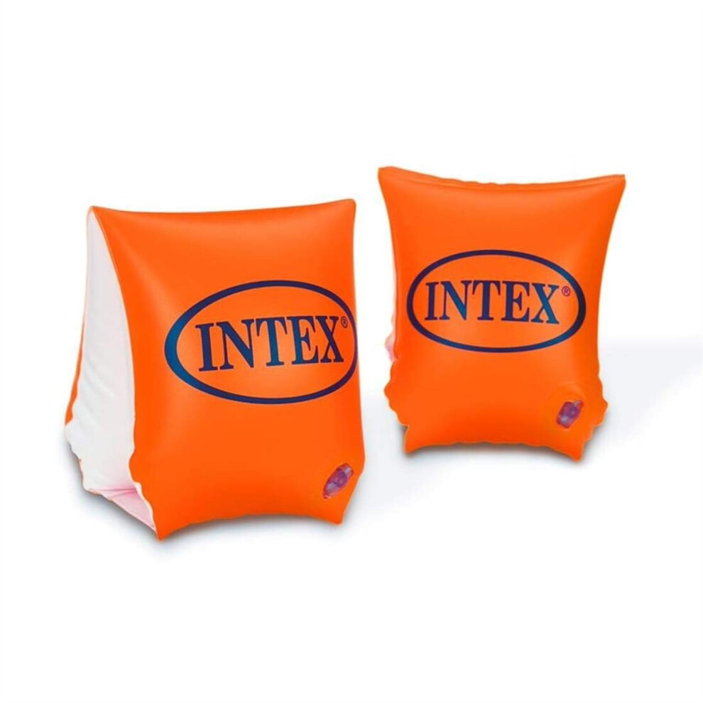 Intex Childrens Small Arm Bands | Kids Inflatable Swimming Armbands | Float Bands - Ages 3-6 Orange