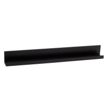 Black Wall Shelf | Floating Spice Rack Ornament Photo Display Shelf | Wall Mounted Slim Ledge Shelf - 58cm