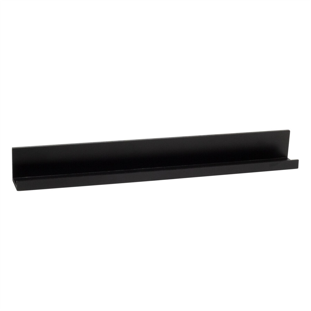 Black Wall Shelf | Floating Spice Rack Ornament Photo Display Shelf | Wall Mounted Slim Ledge Shelf - 58cm
