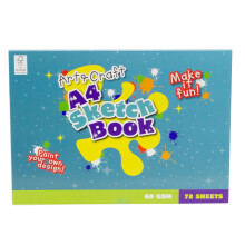 Kids A4 Art & Craft Sketchbook Artist Sketch Pad with 72 Sheets | A4 Drawing Paper Pad 60gsm White Drawing Paper | Sketching Book - 29.5x21cm
