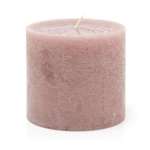 Pink Unscented Pillar Candle | Church Pillar Candle Votive Lantern Block Candle | Decorative Chunky Pillar Candle - 10x9cm