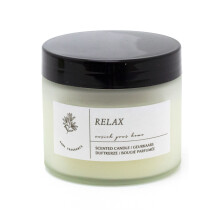Relax - Scented Candle in Glass Jar | White Wax Aromatherapy Scented Candle | Glass Candle Holder with Fragrance Candle - Aroma Gift