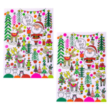 Pack of 2 Santa & Reindeer Advent Calendar Cards | Christmas Advent Calendar Greetings Cards with Envelope | Door Advent Calendars - 17.5x12.5cm