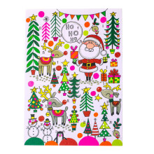 Santa & Reindeer Advent Calendar Card | Christmas Advent Calendar Greetings Card with Envelope | Door Advent Calendar - 17.5x12.5cm