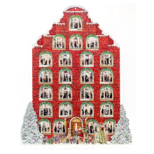 Deluxe Red Christmas House With 24 Pop-up Scenes | Extra Large 3D Christmas Advent Calendar Picture Advent Calendar | Party At The Victorian House