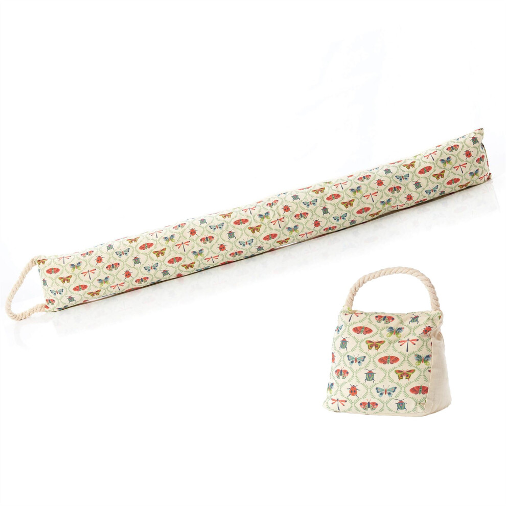 Carousel Butterfly & Insect Doorstop & Draught Excluder Set | Butterflies & Ladybug Draft Excluder And Door Stop | 2 Piece Fabric Draft Excluder & Door Stopper