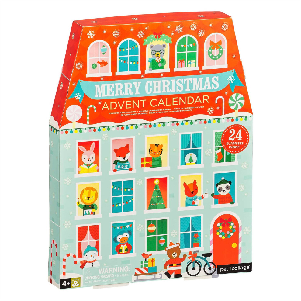 Carousel Childrens Christmas Advent Calendar House | Pop-Up Christmas Advent Calendar For Kids | 3D Festive Playset With Figures