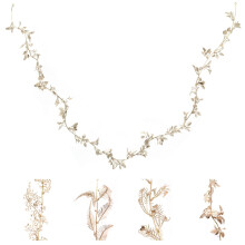 Champagne Gold Leaf Christmas Garland | Artificial Vine Christmas Tree Garlands | Leaf Garland - 170cm ~ Design Varies One Supplied